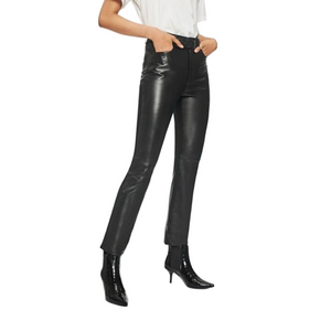 ANINE BING CONNOR GENUINE LEATHER PANT IN BLACK SIZE XS